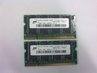  1100 8200 256B Kit 2X128MB PC2100 DDR Laptop Memory 200pin RAM
