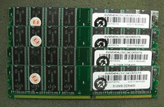 Spectek 2GB DDR Ram 4x 512MB PC3200 400MHz Desktop Memory 184 pin