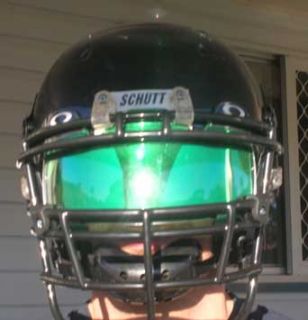 Mirror Green Football Visor Insert Fits Nike Eyeshield