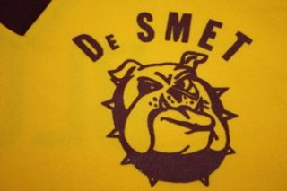Vtg Mens de SMET High School Sport Jersey Uniform Maroon Gold Bulldog