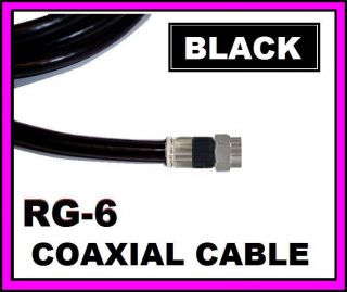  Black Coax/Coaxial Satellite TV Antenna Cable 75Ohm,3Ghz Digital HD