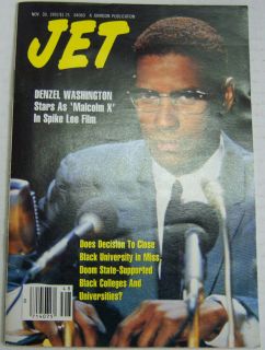 Jet Magazine Denzel Washington November 1992 Digest Size 091112R