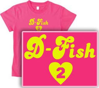 Derek Heart Fisher Womens Hot Pink Lakers D Fish Shirt