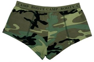 Womens Camo Booty Camp Shorts Underwear Panties