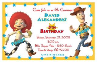 10 Toy Story 2 Buzz Woody Personalized Invitations