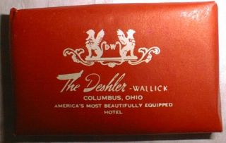 Vintage Deshler Wallick Hotel Columbus Oh Souvenir Soap