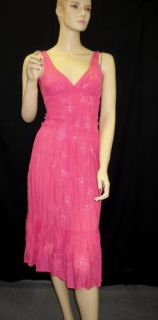 NWT COOL CHANGE Bella Pink Smocked Sequin Tali Dress S