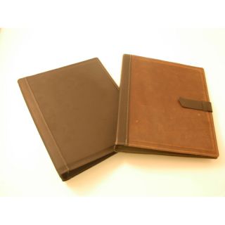 01 OF015S Custom Leather Document Binder Small