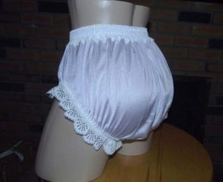 Handmade Lavender Sissy Panties with Creamy Lace Bows L