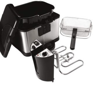  Liter Cool Touch Deep Fryer, Black and Stainless Steel New