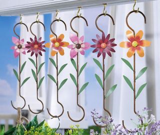 New 6 Metal Flower Plant Hangers Hanging Basket Hooks