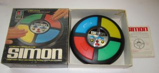 vintage SIMON electronic game Milton Bradley WORKS with box