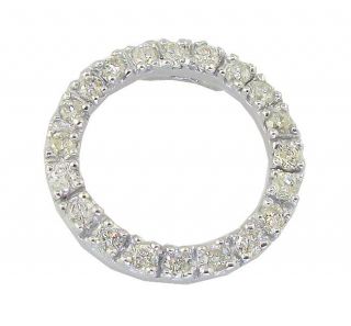 65ctw Unique Round Cut Diamond Jewelry 14k White Gold Circle Pendant