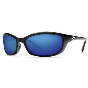 New Costa Del Mar Harpoon Black Frame with Blue Mirror Glass 580 HR 11