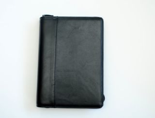 Franklin Covey Day 1 Black Leather Daily Planner