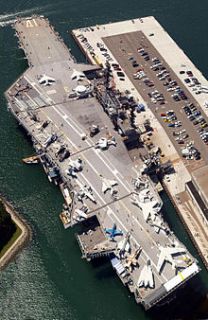 aerial view of the uss midway 2011