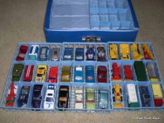  Lot of Matchbox Lesney Vintage Diecast Cars 1970 Carrying Case