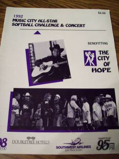 Music City Softball Challenge Program 1992 Joe Diffie