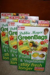 Debbie Meyer as Seen on TV Green Bags Qty 60 3 Boxes Made in USA