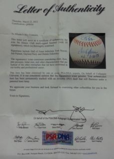 No Hitters Multi 10x Signed Autographed Signed MLB Baseball HOFers PSA