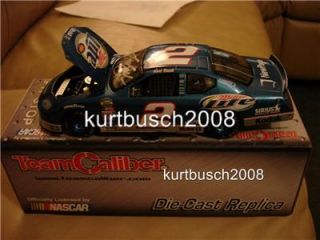 Kurt Busch Autographed Signed Miller Lite Dodge 1 24