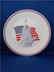 Liberty American USA Flag 1991 Dinner Plate Corelle Red White & Blue