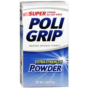 super poligrip denture adhesive powder 1 6 oz 45 g strong all day hold