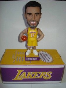  Lakers Bobblehead Collectors Set Carls Jr Rick Fox Fisher New