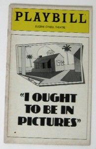 Vintage Playbill Eugene ONeill Theatre I Ought to Be in Pictures
