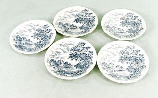 Wedgwood Blue Countryside Plates Dinner Bread Butter