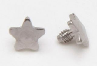 SS Star 4mm Micro Dermal Anchor Top Body Jewelry
