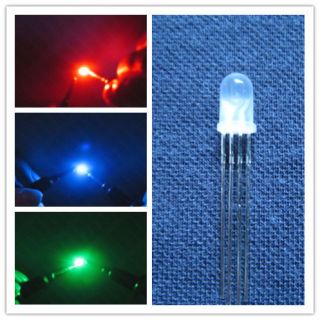  5mm RGB LED 4000mcd Common Anode Emitting Diodes Mist Opaque