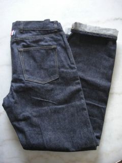 Thom Browne Japanese Selvedge Raw Indigo Denim Jeans Made in USA New