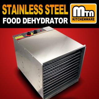  Mtn Stainless Steel 10 Tray Fruit Jerky Food Dehydrator Dryer