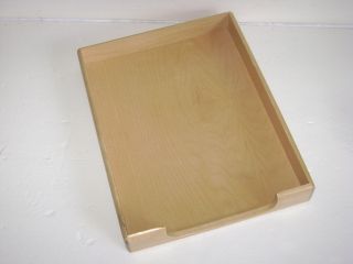 Wood Office Desk Storage Paper Supply Tray File Folder Holder