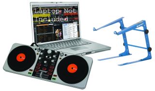  dj firstmix laptop software midi music control $ 30 blue desktop stand
