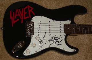 SLAYER AUTOGRAPHED GUITAR (KERRY KING & DAVE LOMBARDO) W/ PROOF!