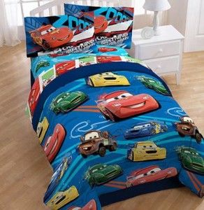 Disney Cars Twin 4pc Bedding Set Comforter Sheet Set Lightning McQueen