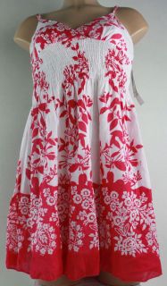 New Raviya Cover Up Dress Swimwear Pink White Sz L $36
