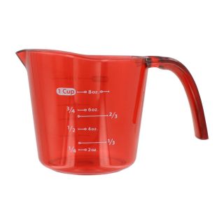 bradshaw plastic measuring cup capacity 1 cup color red item 31153