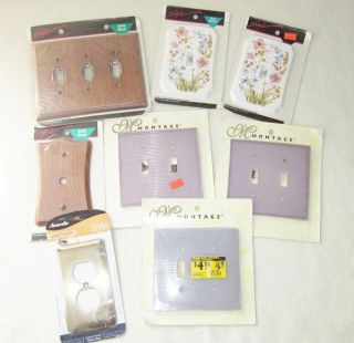  Of 8 NEW Wood / Plastic / Steel Decorative Wall Outlet Switch Plates