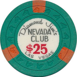 25 Diamond Jims Nevada Club Casino Chip Las Vegas Nevada HHL Mold