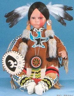 Grey Eagle 22 Native American Indian Porcelain Doll New Timeless