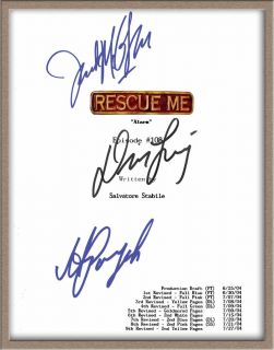 DENIS LEARY STEVEN PASQUALE JACK MCGEE SIGNED X3 RESCUE ME TV SCRIPT