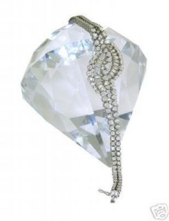 Estate 14k WG Ladies Elegant Diamond Link Bracelet