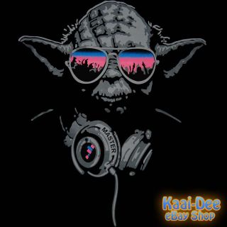 Cool DJ Yoda Turntables Party Club T Shirt Star Wars Trance Rave s M