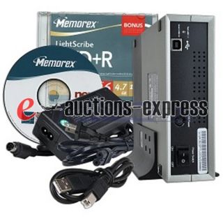 Memorex 20x Lightscribe DVD CD External Reader Drive