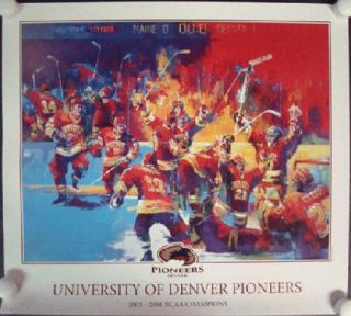 University of Denver Pioneers Hockey Poster 2004 Poster