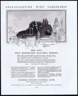 1933 Farmers Deposit National Bank Turbine Generator Ad