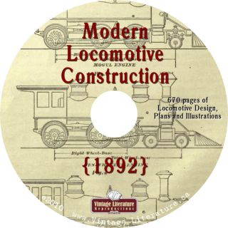 Modern Locomotive Building 1892 Design History on CD